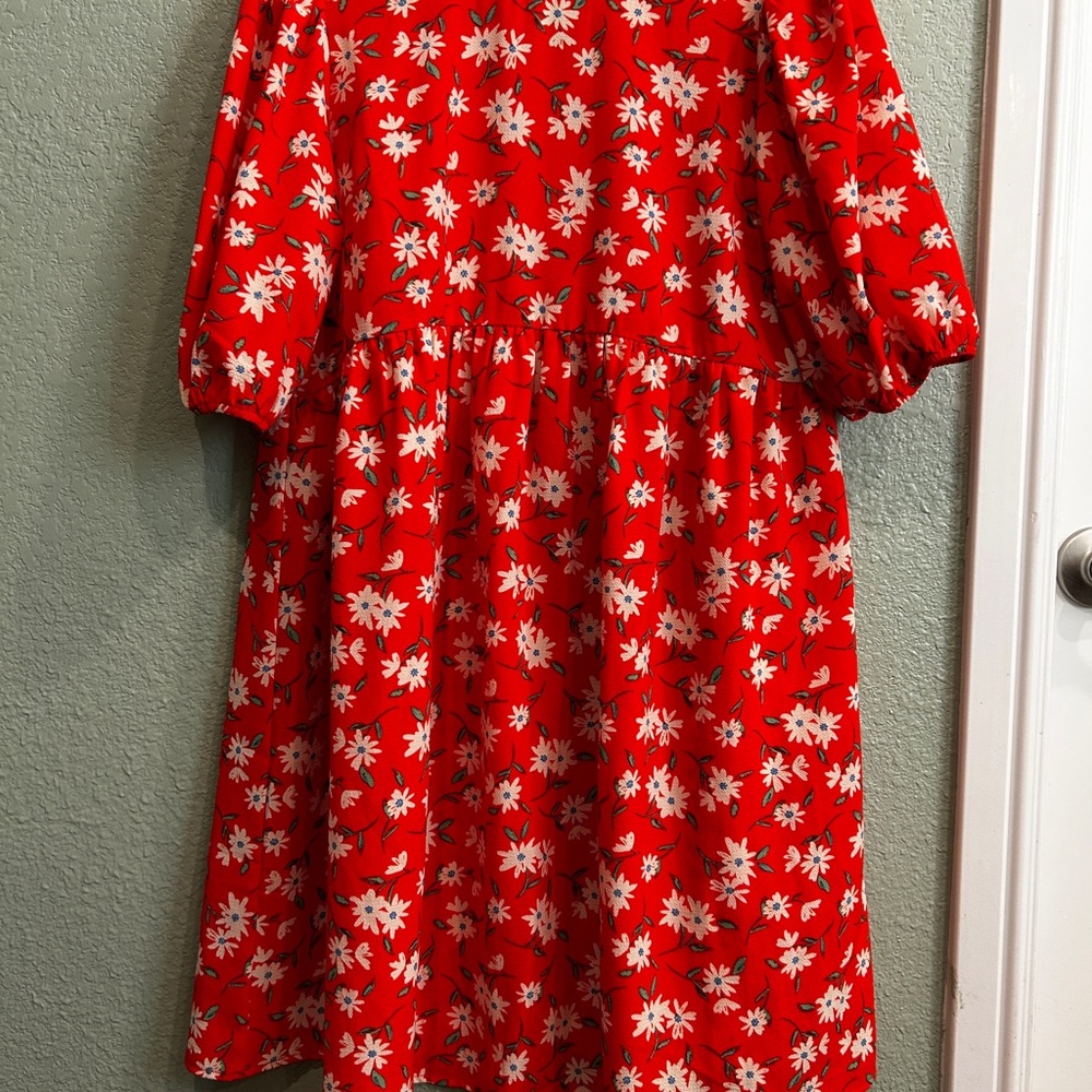Red Floral Dress